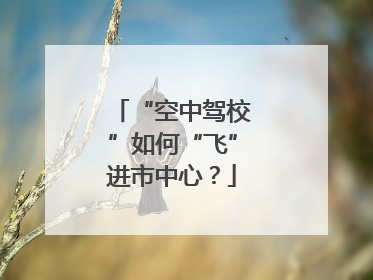“空中驾校”如何“飞”进市中心？