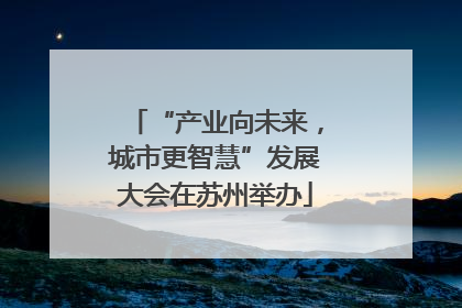 “产业向未来，城市更智慧”发展大会在苏州举办