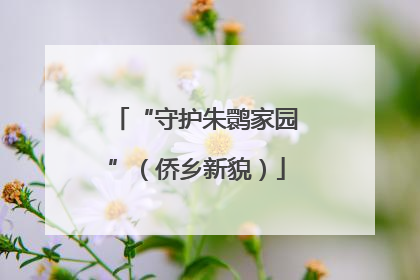 “守护朱鹮家园”（侨乡新貌）