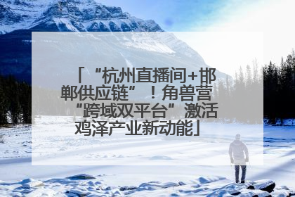 “杭州直播间+邯郸供应链”！角兽营“跨域双平台”激活鸡泽产业新动能