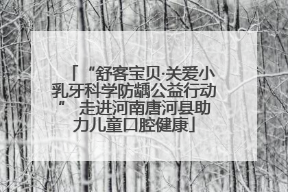 “舒客宝贝·关爱小乳牙科学防龋公益行动” 走进河南唐河县助力儿童口腔健康