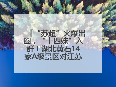 “苏超”火爆出圈，“十四妹”入群！湖北黄石14家A级景区对江苏游客免票