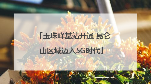玉珠峰基站开通 昆仑山区域迈入5G时代