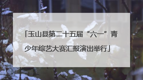 玉山县第二十五届“六一”青少年综艺大赛汇报演出举行