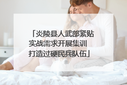 炎陵县人武部紧贴实战需求开展集训 打造过硬民兵队伍