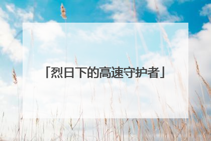 烈日下的高速守护者