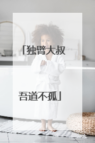 独臂大叔 吾道不孤