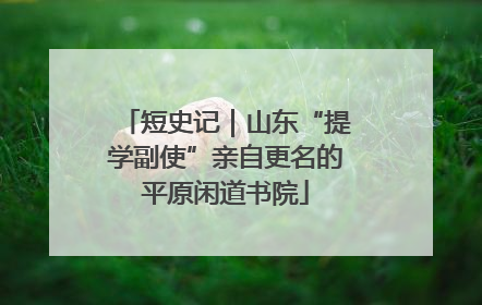 短史记｜山东“提学副使”亲自更名的平原闲道书院