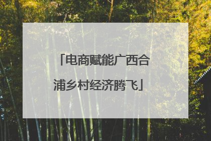 电商赋能广西合浦乡村经济腾飞