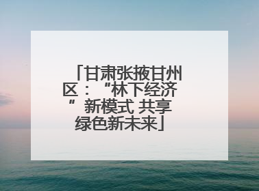 甘肃张掖甘州区：“林下经济”新模式 共享绿色新未来