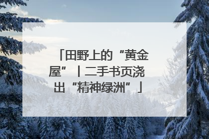 田野上的“黄金屋”丨二手书页浇出“精神绿洲”