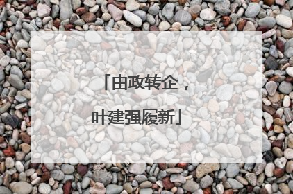 由政转企，叶建强履新