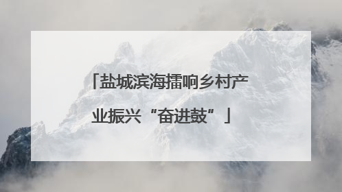 盐城滨海擂响乡村产业振兴“奋进鼓”