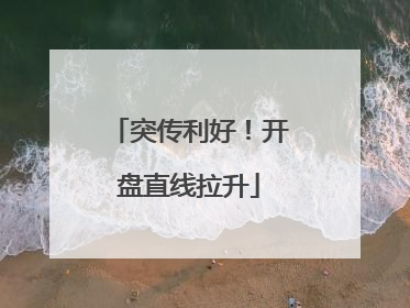 突传利好！开盘直线拉升