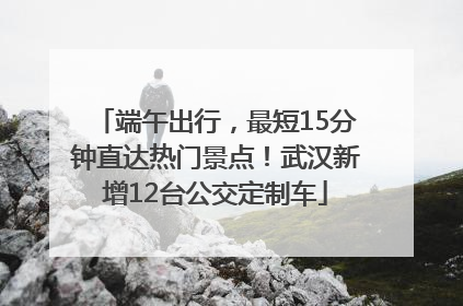 端午出行，最短15分钟直达热门景点！武汉新增12台公交定制车