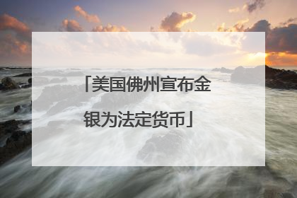 美国佛州宣布金银为法定货币