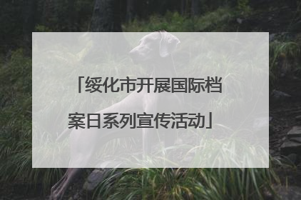 绥化市开展国际档案日系列宣传活动