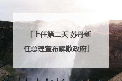 上任第二天 苏丹新任总理宣布解散政府