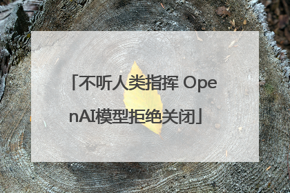 不听人类指挥 OpenAI模型拒绝关闭