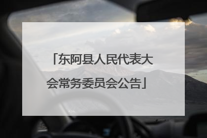 东阿县人民代表大会常务委员会公告