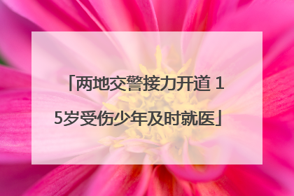 两地交警接力开道 15岁受伤少年及时就医