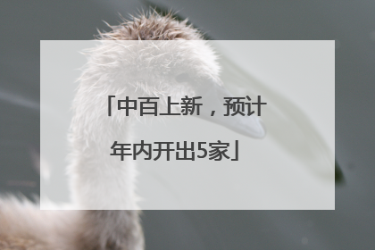 中百上新，预计年内开出5家