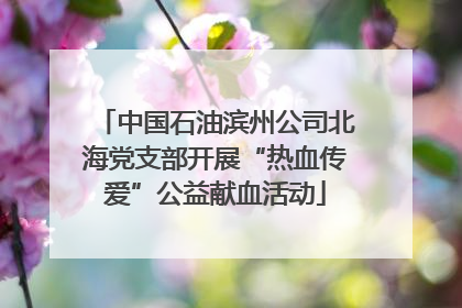 中国石油滨州公司北海党支部开展“热血传爱”公益献血活动