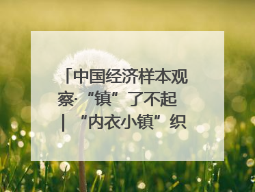 中国经济样本观察·“镇”了不起｜“内衣小镇”织出500亿元“里子产业”