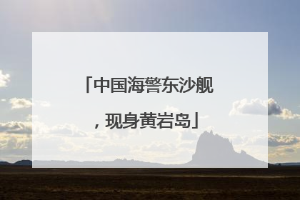 中国海警东沙舰，现身黄岩岛