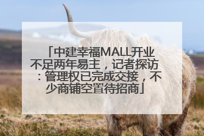 中建幸福MALL开业不足两年易主，记者探访：管理权已完成交接，不少商铺空置待招商
