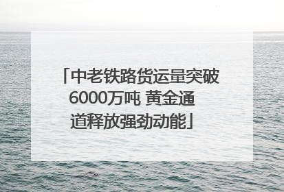 中老铁路货运量突破6000万吨 黄金通道释放强劲动能