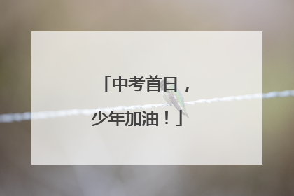 中考首日，少年加油！