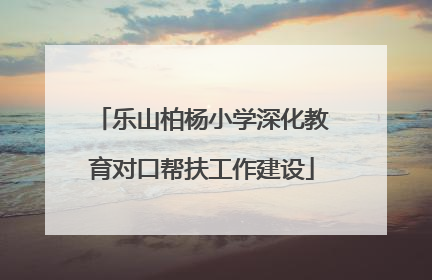 乐山柏杨小学深化教育对口帮扶工作建设