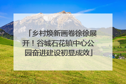 乡村焕新画卷徐徐展开！谷城石花镇中心公园奋进建设初显成效