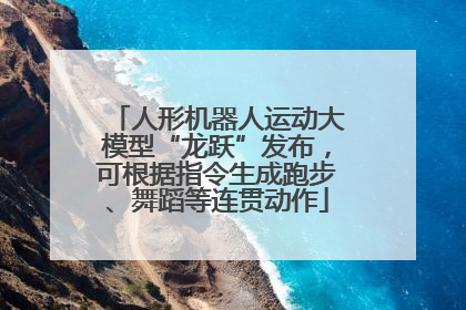 人形机器人运动大模型“龙跃”发布，可根据指令生成跑步、舞蹈等连贯动作