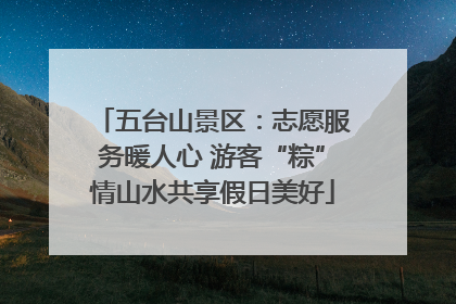 五台山景区：志愿服务暖人心 游客“粽”情山水共享假日美好