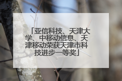 亚信科技、天津大学、中移动信息、天津移动荣获天津市科技进步一等奖