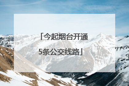 今起烟台开通5条公交线路