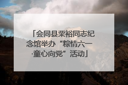 会同县粟裕同志纪念馆举办“粽情六一·童心向党”活动