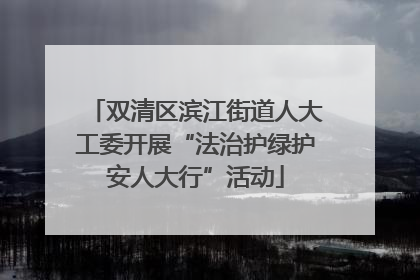 双清区滨江街道人大工委开展“法治护绿护安人大行”活动