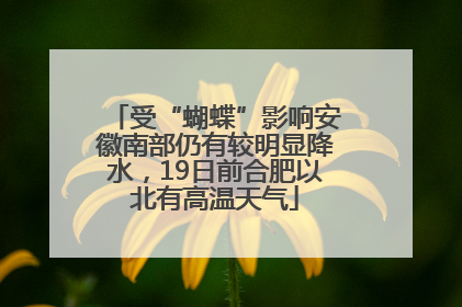受“蝴蝶”影响安徽南部仍有较明显降水，19日前合肥以北有高温天气