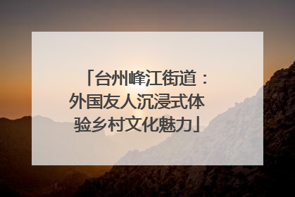 台州峰江街道：外国友人沉浸式体验乡村文化魅力
