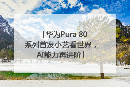 华为Pura 80系列首发小艺看世界，AI能力再进阶