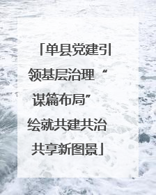 单县党建引领基层治理“谋篇布局” 绘就共建共治共享新图景