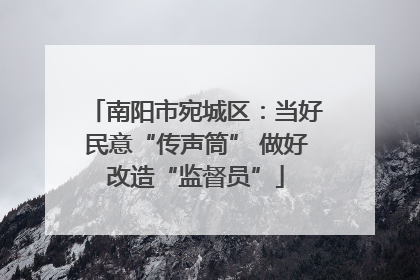 南阳市宛城区：当好民意“传声筒” 做好改造“监督员”