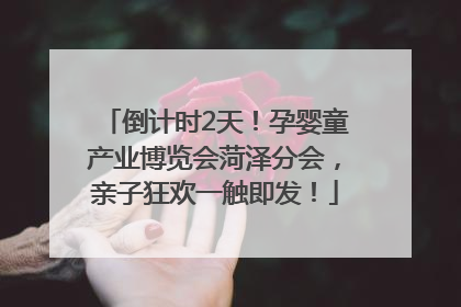 倒计时2天！孕婴童产业博览会菏泽分会，亲子狂欢一触即发！
