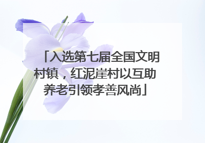 入选第七届全国文明村镇，红泥崖村以互助养老引领孝善风尚