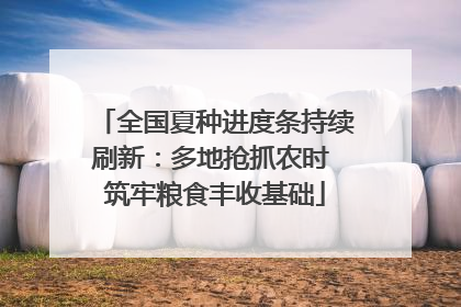 全国夏种进度条持续刷新：多地抢抓农时 筑牢粮食丰收基础