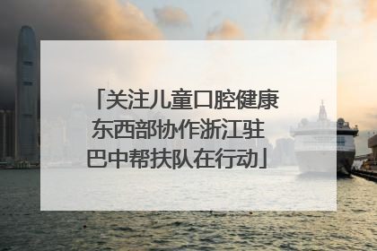 关注儿童口腔健康 东西部协作浙江驻巴中帮扶队在行动