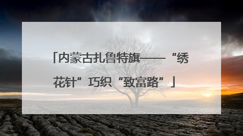 内蒙古扎鲁特旗——“绣花针”巧织“致富路”
